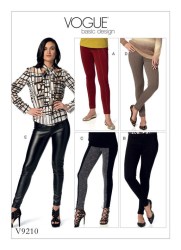 9210 EZ VOGUE SKINNY LO RISER SEAMED KNIT / LEATHER PANTS 6-22 2 SIZES UNCUT CHOICE